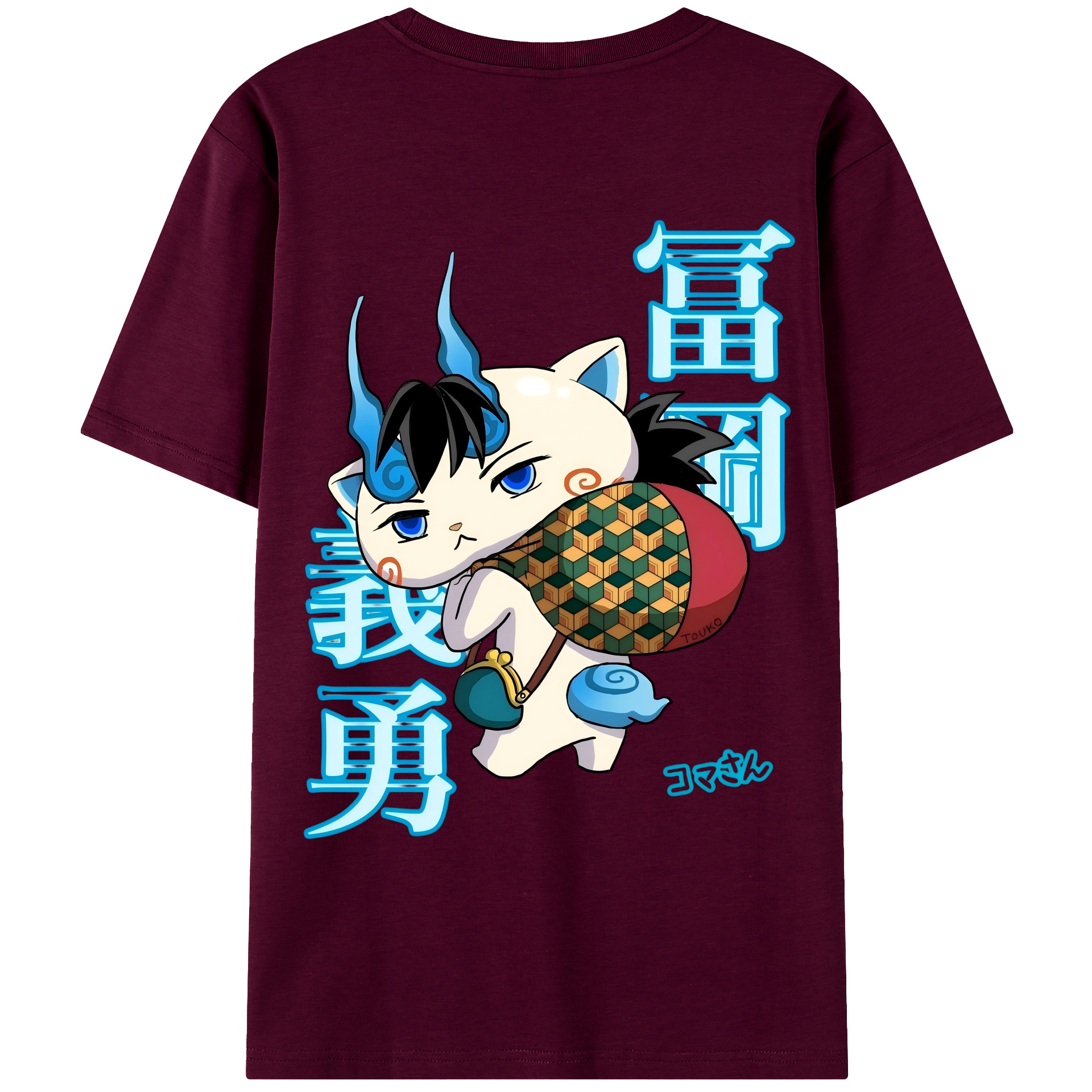 （画像用） 鬼滅の刃（きめつのやいば）水柱-冨岡 義勇／とみおか ぎゆう Tomioka Giyuu レディース半袖Tシャツ(バックプリント)